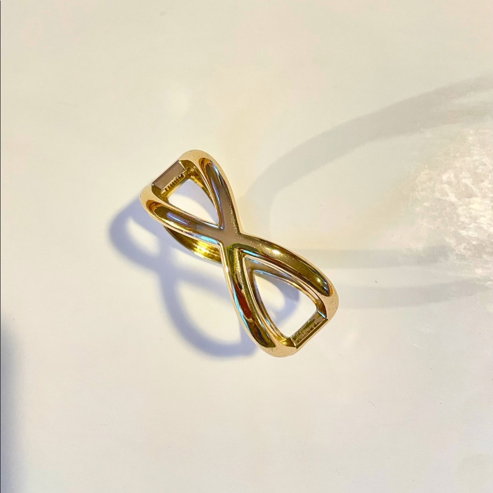 Gold Plated Infinity cuff bracelet